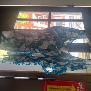 Blue and White Floral Dress